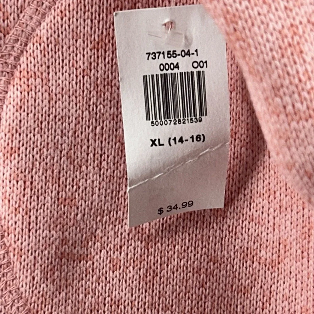 Old Navy 1/4 Zip Pullover Girl Size XL (14-16) Pink Fleece Relaxed Fit NEW $35